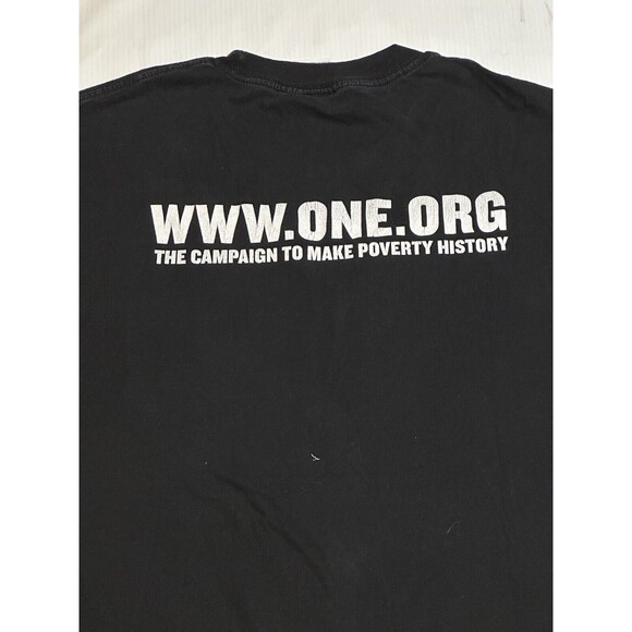 Vintage ONE Logo Make Poverty History Promo T-Shirt XL Double Sided Murina USA - Picture 5 of 6